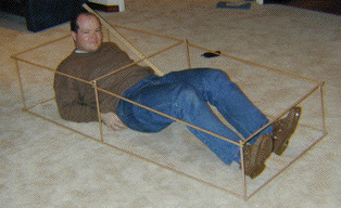 Craig in roll cage mockup