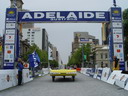 Crossing the finish in Adelaide 2003